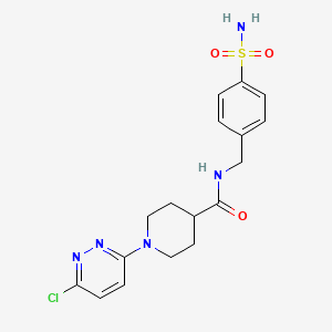 molecular formula C17H20ClN5O3S B11000204 1-(6-chloropyridazin-3-yl)-N-(4-sulfamoylbenzyl)piperidine-4-carboxamide 