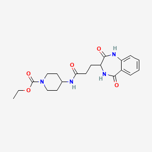 ethyl 4-{[3-(2,5-dioxo-2,3,4,5-tetrahydro-1H-1,4-benzodiazepin-3-yl)propanoyl]amino}piperidine-1-carboxylate