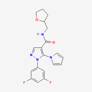 1-(3,5-difluorophenyl)-5-(1H-pyrrol-1-yl)-N-(tetrahydrofuran-2-ylmethyl)-1H-pyrazole-4-carboxamide