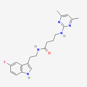 4-((4,6-dimethylpyrimidin-2-yl)amino)-N-(2-(5-fluoro-1H-indol-3-yl)ethyl)butanamide