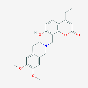 8-[(6,7-dimethoxy-3,4-dihydroisoquinolin-2(1H)-yl)methyl]-4-ethyl-7-hydroxy-2H-chromen-2-one