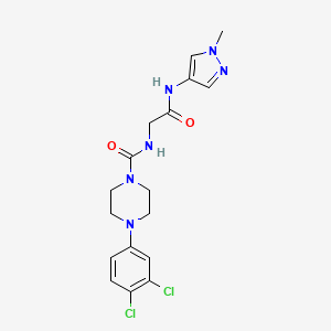 4-(3,4-dichlorophenyl)-N-{2-[(1-methyl-1H-pyrazol-4-yl)amino]-2-oxoethyl}piperazine-1-carboxamide