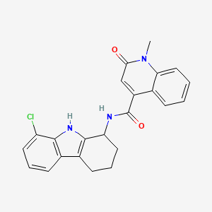 molecular formula C23H20ClN3O2 B11000255 N-(8-chloro-2,3,4,9-tetrahydro-1H-carbazol-1-yl)-1-methyl-2-oxo-1,2-dihydroquinoline-4-carboxamide 