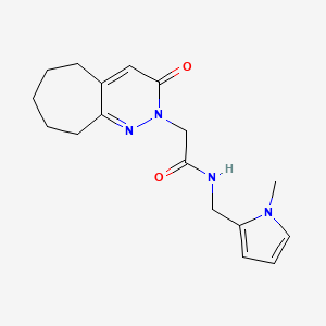 N-[(1-methyl-1H-pyrrol-2-yl)methyl]-2-(3-oxo-3,5,6,7,8,9-hexahydro-2H-cyclohepta[c]pyridazin-2-yl)acetamide