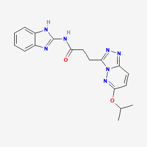 molecular formula C18H19N7O2 B11000277 N-(1H-benzimidazol-2-yl)-3-[6-(propan-2-yloxy)[1,2,4]triazolo[4,3-b]pyridazin-3-yl]propanamide 