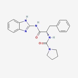 molecular formula C21H23N5O2 B11000285 N-1H-benzimidazol-2-yl-Nalpha-(pyrrolidin-1-ylcarbonyl)-L-phenylalaninamide 