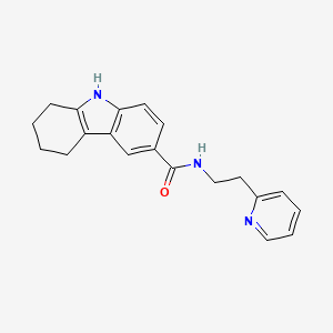 molecular formula C20H21N3O B11000305 N-[2-(pyridin-2-yl)ethyl]-2,3,4,9-tetrahydro-1H-carbazole-6-carboxamide 