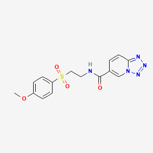 molecular formula C15H15N5O4S B11000314 N-{2-[(4-methoxyphenyl)sulfonyl]ethyl}tetrazolo[1,5-a]pyridine-6-carboxamide 