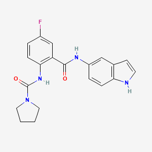 N-[4-fluoro-2-(1H-indol-5-ylcarbamoyl)phenyl]pyrrolidine-1-carboxamide