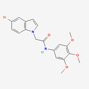 molecular formula C19H19BrN2O4 B11000327 2-(5-bromo-1H-indol-1-yl)-N-(3,4,5-trimethoxyphenyl)acetamide 