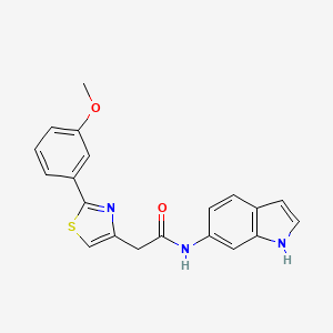 N-(1H-indol-6-yl)-2-[2-(3-methoxyphenyl)-1,3-thiazol-4-yl]acetamide