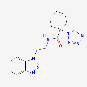 N-[2-(1H-benzimidazol-1-yl)ethyl]-1-(1H-tetrazol-1-yl)cyclohexanecarboxamide