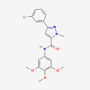 3-(3-chlorophenyl)-1-methyl-N-(3,4,5-trimethoxyphenyl)-1H-pyrazole-5-carboxamide