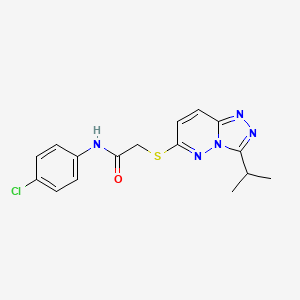 N-(4-chlorophenyl)-2-{[3-(propan-2-yl)[1,2,4]triazolo[4,3-b]pyridazin-6-yl]sulfanyl}acetamide