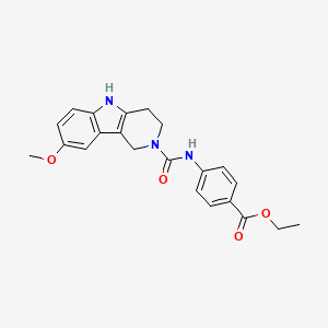 ethyl 4-{[(8-methoxy-1,3,4,5-tetrahydro-2H-pyrido[4,3-b]indol-2-yl)carbonyl]amino}benzoate