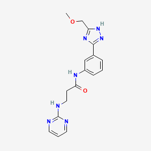 N-{3-[5-(methoxymethyl)-1H-1,2,4-triazol-3-yl]phenyl}-N~3~-pyrimidin-2-yl-beta-alaninamide