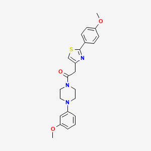 molecular formula C23H25N3O3S B11000417 1-[4-(3-Methoxyphenyl)piperazin-1-yl]-2-[2-(4-methoxyphenyl)-1,3-thiazol-4-yl]ethanone 