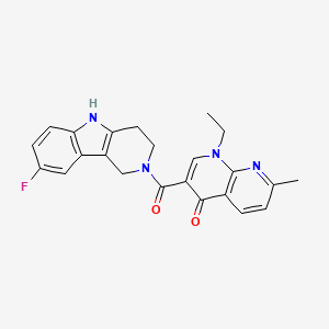 1-ethyl-3-[(8-fluoro-1,3,4,5-tetrahydro-2H-pyrido[4,3-b]indol-2-yl)carbonyl]-7-methyl-1,8-naphthyridin-4(1H)-one