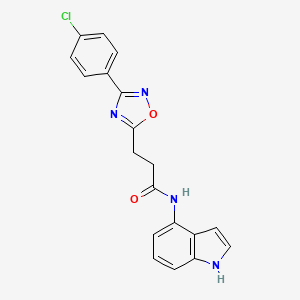 3-[3-(4-chlorophenyl)-1,2,4-oxadiazol-5-yl]-N-(1H-indol-4-yl)propanamide