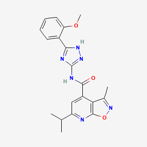 N-[3-(2-methoxyphenyl)-1H-1,2,4-triazol-5-yl]-3-methyl-6-(propan-2-yl)[1,2]oxazolo[5,4-b]pyridine-4-carboxamide