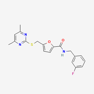 5-{[(4,6-dimethylpyrimidin-2-yl)sulfanyl]methyl}-N-(3-fluorobenzyl)furan-2-carboxamide