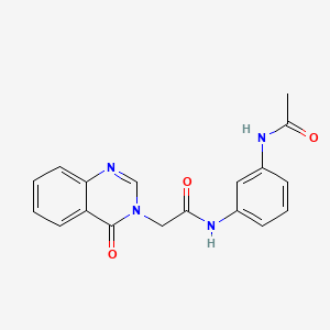 molecular formula C18H16N4O3 B11000445 N-[3-(acetylamino)phenyl]-2-(4-oxoquinazolin-3(4H)-yl)acetamide 