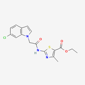 ethyl 2-{[(6-chloro-1H-indol-1-yl)acetyl]amino}-4-methyl-1,3-thiazole-5-carboxylate