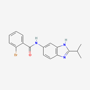 molecular formula C17H16BrN3O B11000463 2-bromo-N-[2-(propan-2-yl)-1H-benzimidazol-5-yl]benzamide 