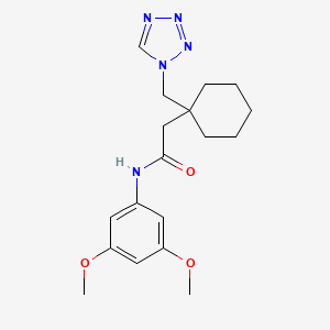 molecular formula C18H25N5O3 B11000466 N-(3,5-dimethoxyphenyl)-2-[1-(1H-tetrazol-1-ylmethyl)cyclohexyl]acetamide 