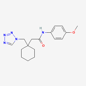 N-(4-methoxyphenyl)-2-[1-(1H-tetrazol-1-ylmethyl)cyclohexyl]acetamide