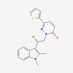 2-[2-(1,2-dimethyl-1H-indol-3-yl)-2-oxoethyl]-6-(thiophen-2-yl)pyridazin-3(2H)-one