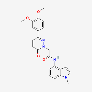 2-[3-(3,4-dimethoxyphenyl)-6-oxopyridazin-1(6H)-yl]-N-(1-methyl-1H-indol-4-yl)acetamide