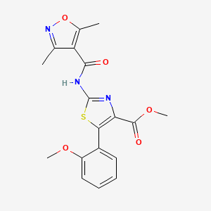 Methyl 2-{[(3,5-dimethyl-1,2-oxazol-4-yl)carbonyl]amino}-5-(2-methoxyphenyl)-1,3-thiazole-4-carboxylate