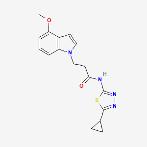 N-(5-cyclopropyl-1,3,4-thiadiazol-2-yl)-3-(4-methoxy-1H-indol-1-yl)propanamide