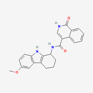 1-hydroxy-N-(6-methoxy-2,3,4,9-tetrahydro-1H-carbazol-1-yl)isoquinoline-4-carboxamide