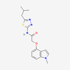 N-(5-isobutyl-1,3,4-thiadiazol-2-yl)-2-[(1-methyl-1H-indol-4-yl)oxy]acetamide