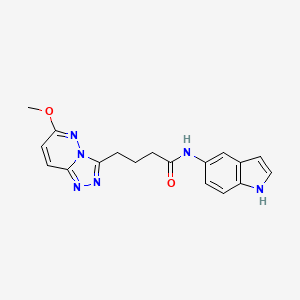 molecular formula C18H18N6O2 B11000553 N-(1H-indol-5-yl)-4-(6-methoxy[1,2,4]triazolo[4,3-b]pyridazin-3-yl)butanamide 