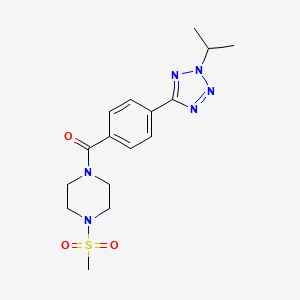 molecular formula C16H22N6O3S B11000575 [4-(methylsulfonyl)piperazin-1-yl]{4-[2-(propan-2-yl)-2H-tetrazol-5-yl]phenyl}methanone 