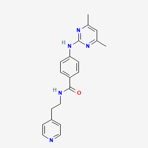 4-((4,6-dimethylpyrimidin-2-yl)amino)-N-(2-(pyridin-4-yl)ethyl)benzamide