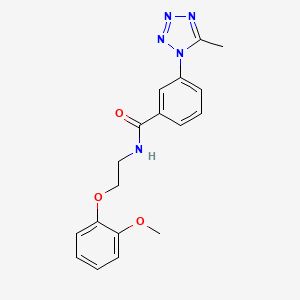 molecular formula C18H19N5O3 B11000577 N-[2-(2-methoxyphenoxy)ethyl]-3-(5-methyl-1H-tetrazol-1-yl)benzamide 