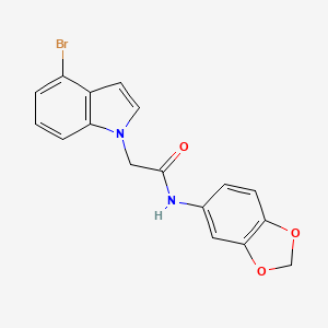 N-(1,3-benzodioxol-5-yl)-2-(4-bromo-1H-indol-1-yl)acetamide