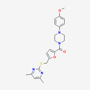 (5-{[(4,6-Dimethylpyrimidin-2-yl)sulfanyl]methyl}furan-2-yl)[4-(4-methoxyphenyl)piperazin-1-yl]methanone