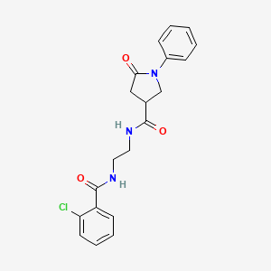 N-(2-{[(2-chlorophenyl)carbonyl]amino}ethyl)-5-oxo-1-phenylpyrrolidine-3-carboxamide