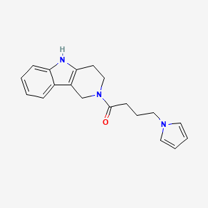 molecular formula C19H21N3O B11000601 4-(1H-Pyrrol-1-YL)-1-(1,3,4,5-tetrahydro-2H-pyrido[4,3-B]indol-2-YL)-1-butanone 