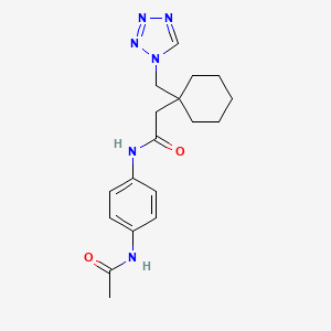 N-[4-(acetylamino)phenyl]-2-[1-(1H-tetrazol-1-ylmethyl)cyclohexyl]acetamide