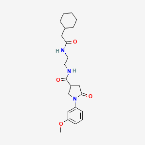 N-{2-[(cyclohexylacetyl)amino]ethyl}-1-(3-methoxyphenyl)-5-oxopyrrolidine-3-carboxamide