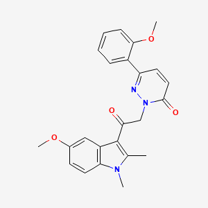 molecular formula C24H23N3O4 B11000630 2-[2-(5-methoxy-1,2-dimethyl-1H-indol-3-yl)-2-oxoethyl]-6-(2-methoxyphenyl)pyridazin-3(2H)-one 