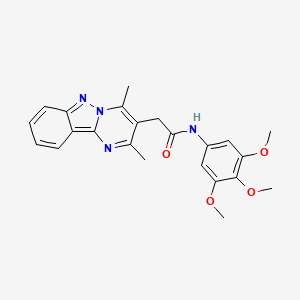 molecular formula C23H24N4O4 B11000661 2-(2,4-dimethylpyrimido[1,2-b]indazol-3-yl)-N-(3,4,5-trimethoxyphenyl)acetamide 