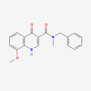 molecular formula C19H18N2O3 B11000674 N-benzyl-4-hydroxy-8-methoxy-N-methylquinoline-3-carboxamide 