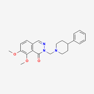 7,8-dimethoxy-2-[(4-phenylpiperidin-1-yl)methyl]phthalazin-1(2H)-one